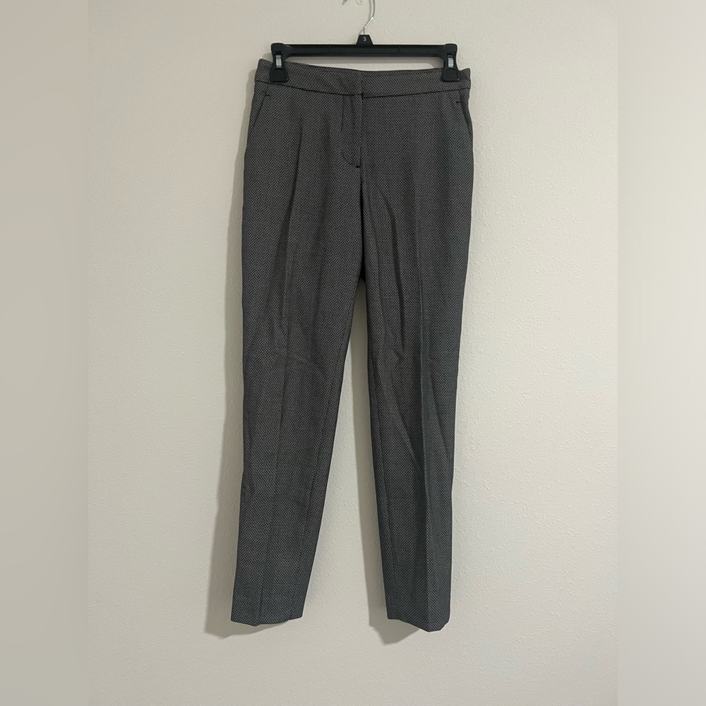 Black and White Patterned Dress Pants